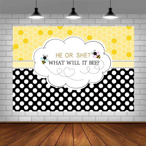Buy Bee Gender Reveal Photo Backdrop Boy Or Girl Photography Background