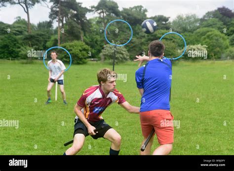 England Oxford University Parks Quidditch Team Practice Stock Photo
