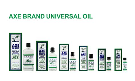 Axe brand universal oil 3, 5, 10, 14, 28 56ml fast relief cold and headache orig. Leung Kai Fook - Axe Brand Universal Oil