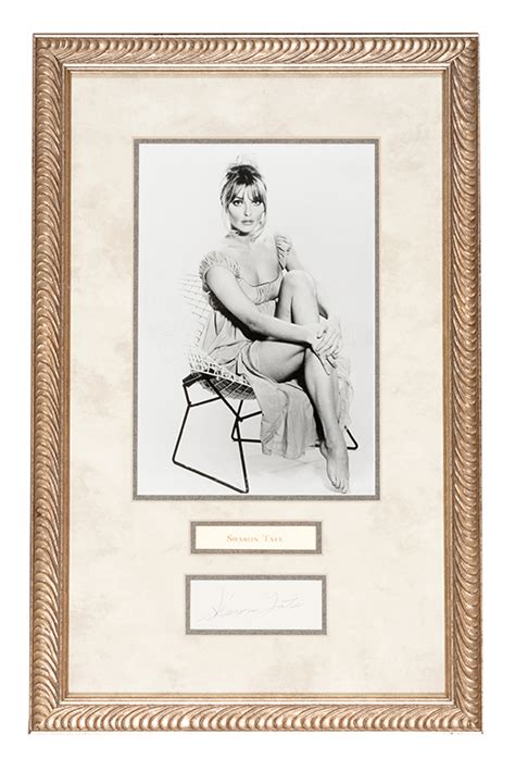 Lot Detail Sharon Tate Framed Signature And Photo Display