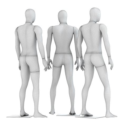 Faceless Male Mannequins D Model Cgtrader