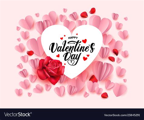Pink Valentines Day Royalty Free Vector Image Vectorstock