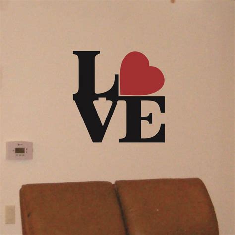 Our Love Square With Heart Wall Decal Measures 22 Tall By 22 Wide And