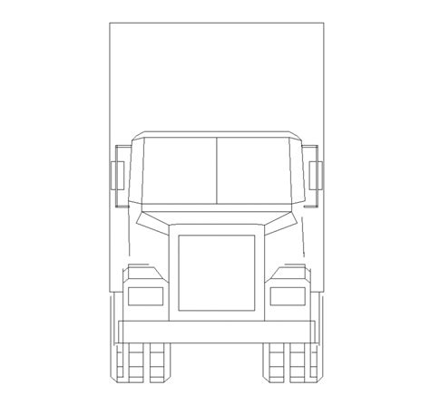Multiple Transportation Truck Elevation Blocks Drawin