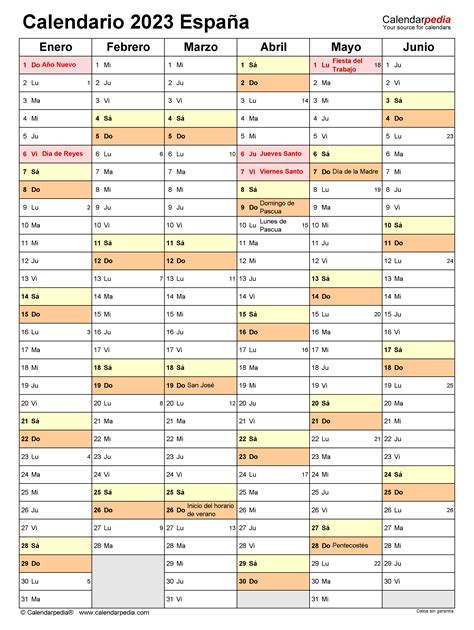 Calendario Escolar 2022 2023 En Word Excel Y Pdf