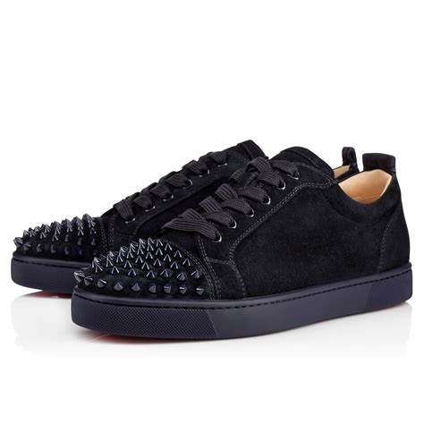 Christian Louboutin Louis Low Top Suede Trainers In Blue For Men Navy