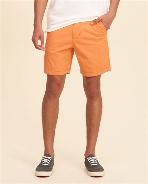 Lyst Hollister Beach Prep Fit Shorts In Orange For Men