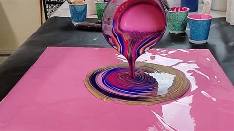 Acrylic Pour Painting Ring Pour 181 Youtube