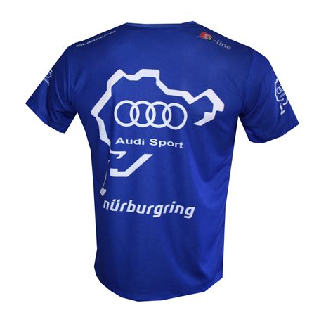 Audi Nurburgring T Shirt With Logo And All Over Printed Picture T