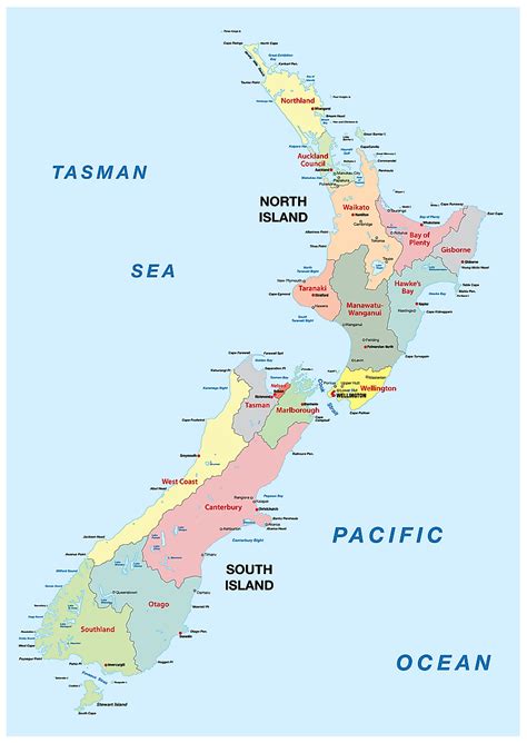 Physical map of new zealand showing major cities, terrain, national parks, rivers, and surrounding countries with international borders and outline maps. New Zealand Maps & Facts - World Atlas