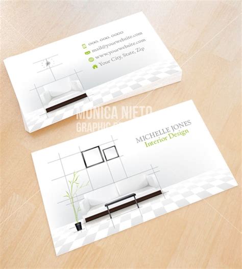 Custom Printable Interior Design Business Card Template Etsy