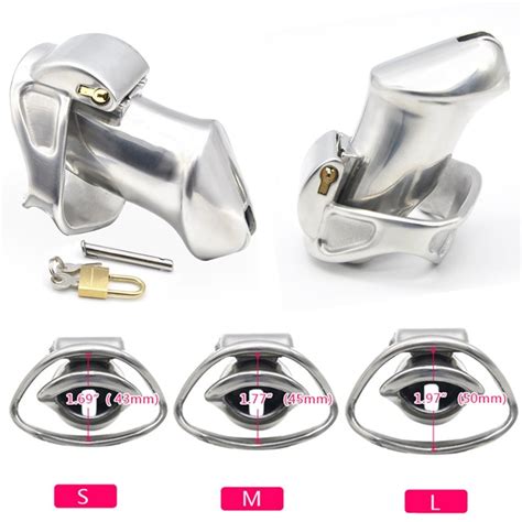 Buy Metal Luxury Padlock Chastity Cagestainless Steel Cock Cages Chastity