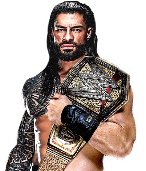 Roman Reigns Gold Strap World Champion Custom Png By Decentrenderz On