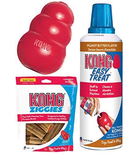 Kong Classic Dog Toy With Peanut Butter Chew Kit Extra Small For