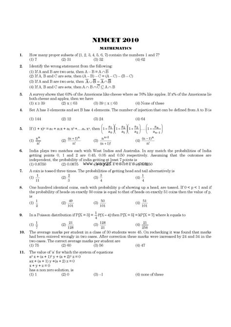 Common Entrance Examination For Design Question Papers Of Past Years In
