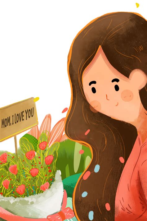 Mother's Day Cartoon Plant Happy for Happy Mother's Day ...