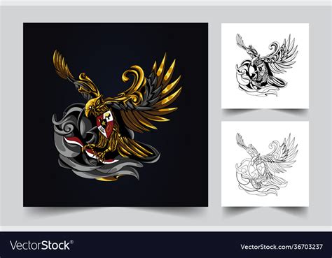 Garuda Indonesian Artwork Royalty Free Vector Image