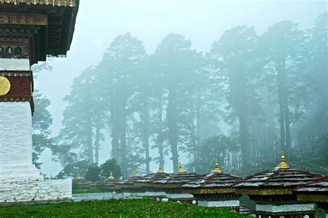 bhutan misty stupas fog sweet breathing deepening into a simple life