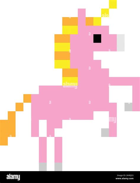 Unicorn Pixel Art 8 Bit Illustration Of A Unicorn Funny Cute Unicorn