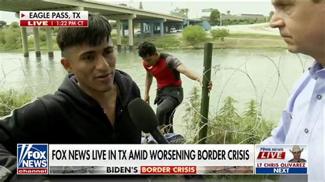 Griff Jenkins Speaks To Migrants As They Cross The Southern Border Fox News Video