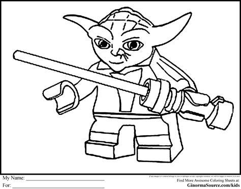 Star wars yoda coloring pages. Lego star wars coloring pages to download and print for free