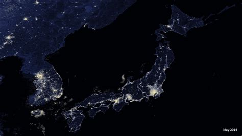 Hyperwall Japan At Night