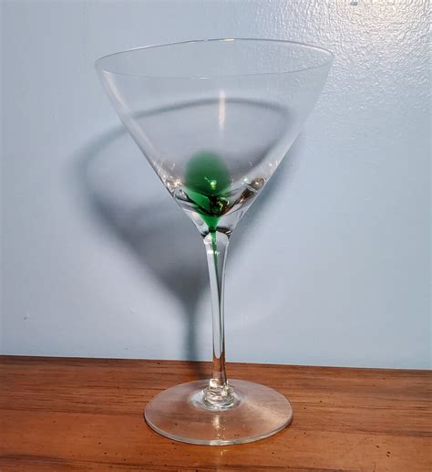 vintage artland splash of green martini glass artland filament drip stem drip stem martini cosmo