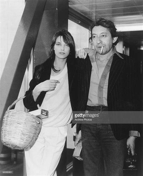 French Singer Actor And Director Serge Gainsbourg With His Wife Jane Birkin Jane Birkin