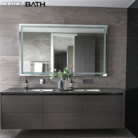 Ortonbath Frameless Wall Mirror Oblong Bathroom Mirrors For Wall