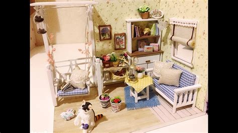 Diy Miniature Dollhouse Kit Kitten Diary With Music Box And Light