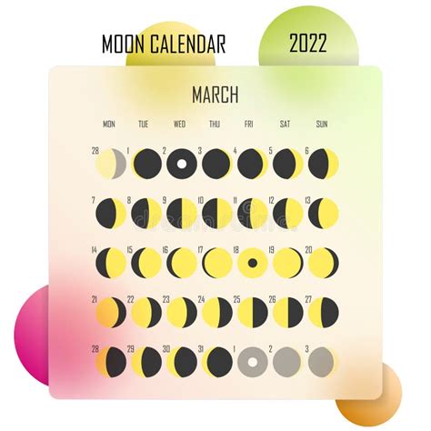 2022 Moon Calendar Astrological Calendar Design Planner Place For