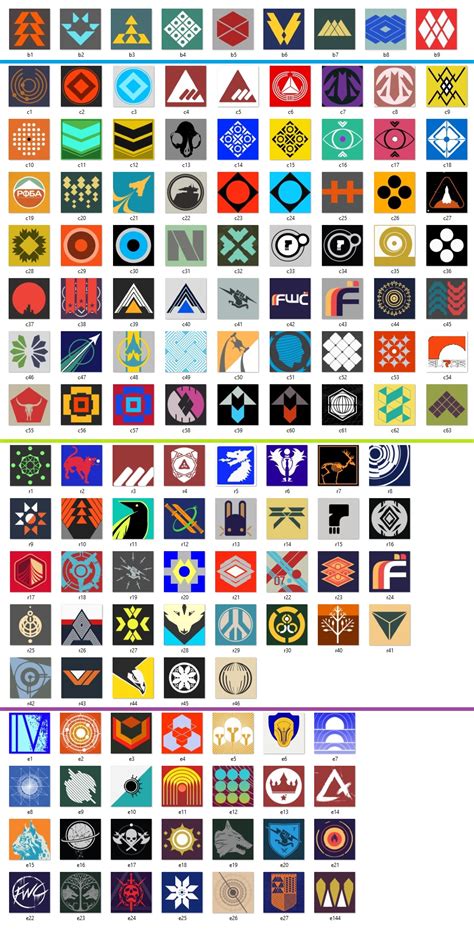Emblems Sorted By Rarity Destinythegame