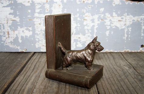 Rare Dog Bookend Antique Art Deco Terrier By Sexytrashvintage 8400