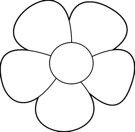 Simple Flower Design Coloring Page