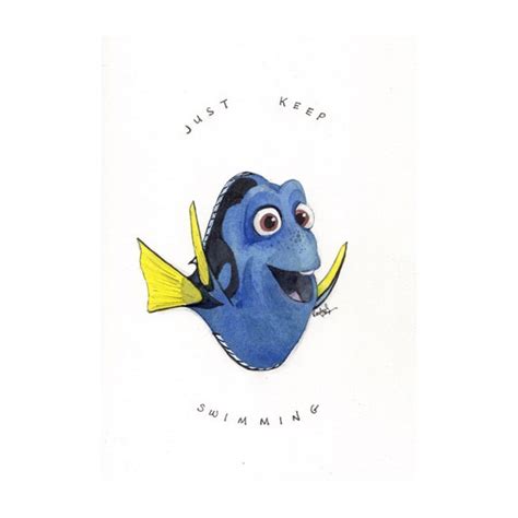 Finding Nemo Print Dory Just Keep Swimming Etsy