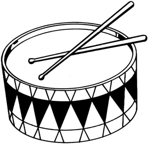 On joue du tambour avec des baguettes. Coloriage - Petit tambour | Coloriages à imprimer gratuits