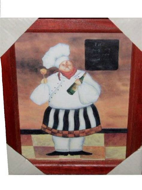 It is a fun novelty polyresin figurine with cork opener. Fat French Chef Picture Chefs Wall Decor