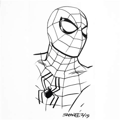 How To Draw Sketch Of Spider Man Sketch Drawing Idea