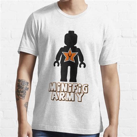 minifig army minifig with customize my minifig star logo t shirt for sale by chilleew