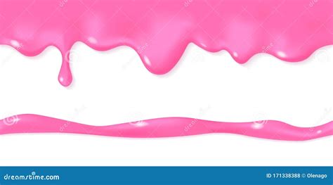 Seamless Dripping Melted Pink Icing Stock Vector Illustration Of Melted Cooking 171338388