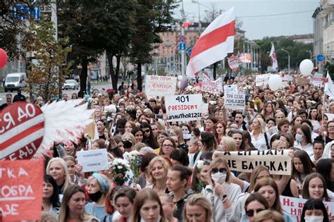 Thousands Of Women Protest In Belarus Demanding Lukashenkos