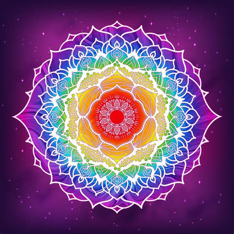 7 Chakra Mandala Wo Colored Digital Art By Serena King Fine Art America