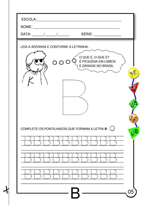 Atividades Com A Letra B Atividades Com Alfabeto EspaÇo Educar