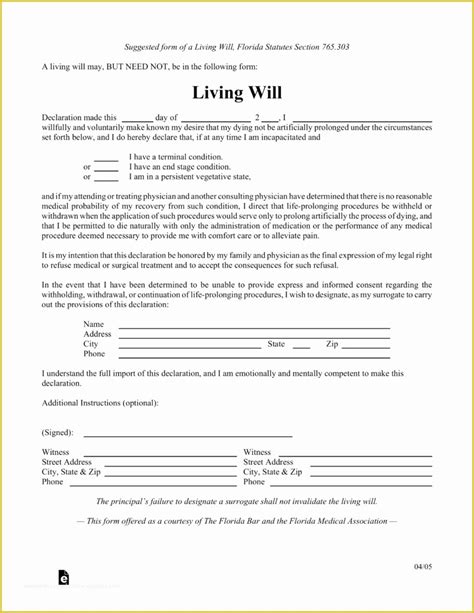 State Of Georgia Living Will Form Living Will Forms Free Printable