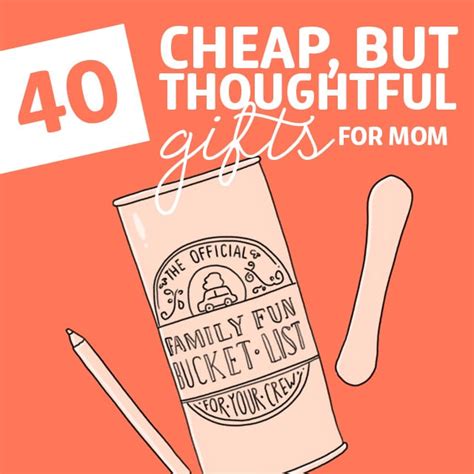 Are you wondering what you could make for mom for mother's day or for her birthday? 40 Cheap, But Thoughtful Gifts for Mom - Dodo Burd