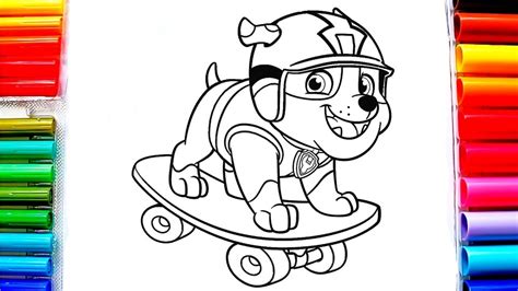 Paw patrol printable coloring pages. 19 Fresh Skateboard Coloring Page