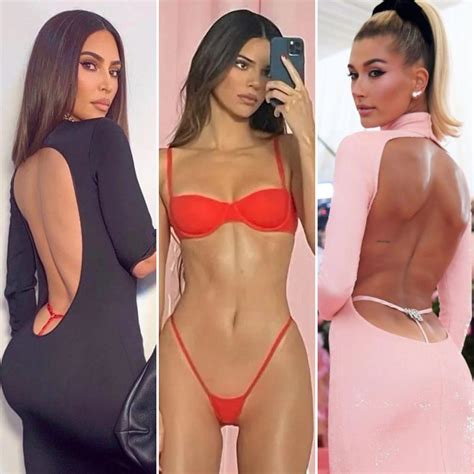 Your Favorite Celebrities Love The Visible G String Trend See Photos Of Their Best Exposed