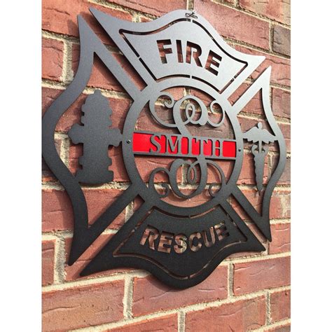 Firefighter Metal Maltese Cross Sign 30 Inch X 30 Inch In 2021