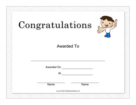 Congratulations Certificate Free Printable Printable Templates