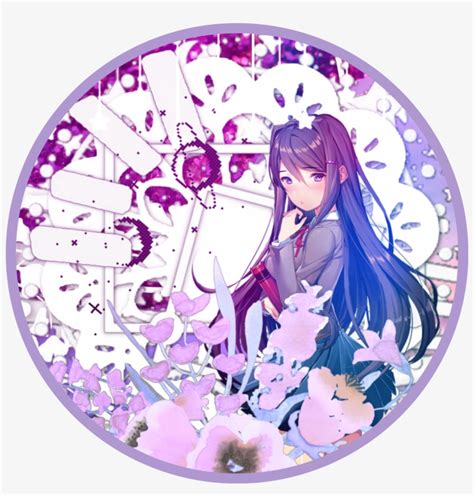 Yuri Purple Pastel Icon Sticker Purple Pastel Anime Cartoon